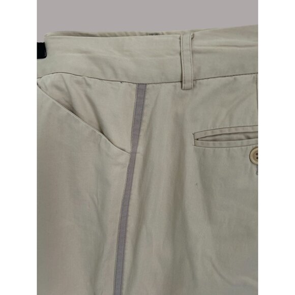 Theory Womens Beige Cotton & Lycra Bootcut Trousers Tuxedo Stripe Size 4 - Picture 7 of 7